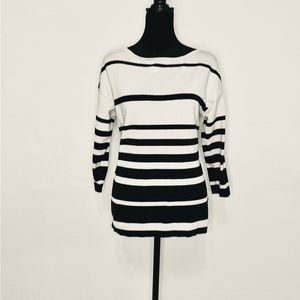 B&W Stripe Sweater- Jones New York